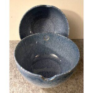 2 Core Kitchen Noodle Bowls with Holes for chopsticks, Blue/White #2465